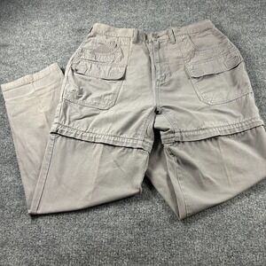 REI Convertible Cargo Pants Womens 18W Gray Zip Off Shorts 100% Cotton‎ Gorpcore